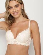 love magnolia Sutien Bej Decorat cu Dantelă și cu Inimă de Zirconiu Fannel
