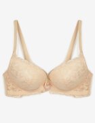 love magnolia Sutien Bej Decorat cu Dantelă și cu Inimă de Zirconiu Fannel