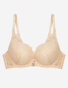 love magnolia Sutien bej deschis cu dantelă decorativă și ornament metalic Terzedi