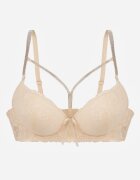 love magnolia Sutien Bej deschis cu Dantelă și Bretele Decorative Korzedi