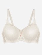 love magnolia Sutien Bej deschis cu Dantelă și Inserție Transparentă Heliphine