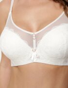 love magnolia Sutien Bej deschis Full Cup cu Dantelă și Catarame Metalice cu Zirconii Cindella