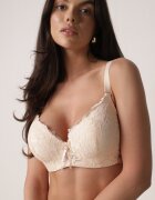 love magnolia Sutien Bej din Dantelă cu Fundiță Nealenia