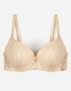 love magnolia Sutien Bej din Dantelă cu Fundiță Nealenia