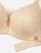 love magnolia Sutien Bej din Dantelă cu Fundiță Nealenia