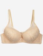 love magnolia Sutien Bej Full Cup cu Dantelă și Catarame Metalice cu Zirconii Cindella