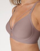 love magnolia Sutien Bej închis cu Benzi Decorative Zetessa