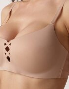 love magnolia Sutien Bej închis Neted cu imitație decorativă de șireturi Azivene