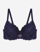 love magnolia Sutien bleumarin cu Dantelă și Inimă cu Zirconiu Coratune