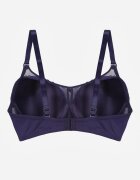 love magnolia Sutien bleumarin cu dantelă și inserție transparentă Heliphine