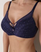love magnolia Sutien bleumarin dantelat decorat cu inimă de zirconiu Galirope