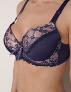 love magnolia Sutien bleumarin Decorat cu Zirconii și Dantelă Corraella