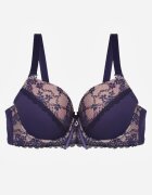 love magnolia Sutien bleumarin Decorat cu Zirconii și Dantelă Corraella