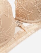 love magnolia Sutien Clasic Bej Decorat cu Dantelă și Aplicație Metheis