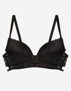 love magnolia Sutien Clasic Negru-Bej Decorat cu Dantelă și Aplicație Metheis