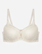 love magnolia Sutien dantelat bej deschis decorat cu inimă de zirconiu Galirope