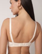 love magnolia Sutien dantelat bej deschis decorat cu inimă de zirconiu Galirope
