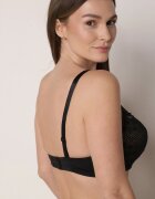 love magnolia Sutien dantelat negru-bej decorat cu o inimă cu zirconii Galirope