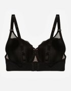 love magnolia Sutien dantelat negru-bej decorat cu o inimă cu zirconii Galirope