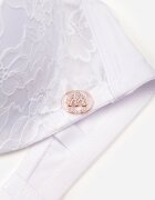 love magnolia Sutien din dantelă alb cu fundiță Nealenia