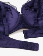 love magnolia Sutien din dantelă albastru-marin și roz decorat cu fundă Ezanzee