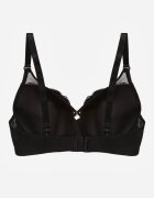 love magnolia Sutien Din Dantelă Negru Decorat cu Inimă cu Zirconiu Galirope