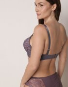 love magnolia Sutien Gri-Roz cu Dantelă și Inserție Transparentă Heliphine