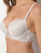 love magnolia Sutien Gri Tip Push-Up Decorat Cu Dantelă Benzi și Aplicație Ezinzee