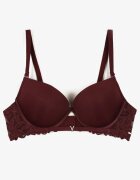 love magnolia Sutien Mov închis Push-Up cu bandă din dantelă Sarolin