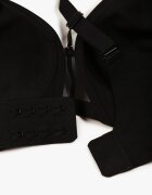 love magnolia Sutien Negru cu Benzi Decorative Zetessa