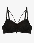 love magnolia Sutien Negru cu Dantelă și Bretele Decorative Korzedi