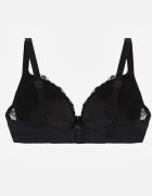 love magnolia Sutien Negru cu Dantelă și Ornament Metalic Valzedia