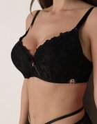 love magnolia Sutien Negru Din dantelă cu fundiță Nealenia