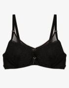 love magnolia Sutien Negru Full Cup cu Dantelă și Catarame Metalice cu Zirconii Cindella