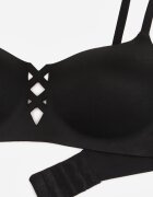 love magnolia Sutien Negru Neted cu Imitație decorativă de înșnurare Azivene