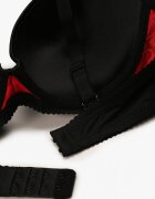 love magnolia Sutien Negru-Roșu Full Cup cu Pandantiv cu Zirconii și Dantelă Nildaisa