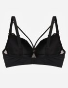 love magnolia Sutien Negru-Roz Dantelă cu Bretele Decorative și Zirconii Emlimi