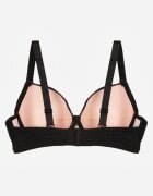 love magnolia Sutien Negru-Roz Decorat cu Zirconii și Dantelă Corraella