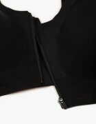 love magnolia Sutien Negru Sport cu Fermoar în Față Eziline