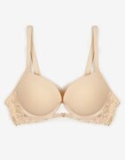 love magnolia Sutien Push-Up Bej deschis cu bandă dantelată Sarolin