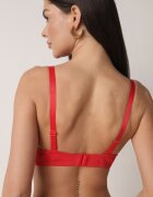 love magnolia Sutien Roșu Dantelat Decorat cu Inimă de Zirconiu Galirope