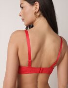 love magnolia Sutien Roșu de Dantelă cu Fundă Nealenia