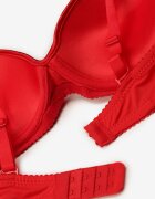 love magnolia Sutien Roșu Full Cup cu Pandantiv cu Zirconii și Dantelă Nildaisa