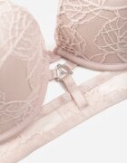 love magnolia Sutien Roz deschis Clasic Decorat cu dantelă și aplicație Metheis