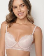 love magnolia Sutien Roz Tip Push-Up Decorat cu dantelă curele și aplicație Ezinzee