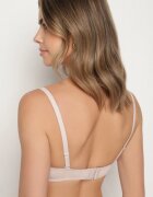 love magnolia Sutien Roz Tip Push-Up Decorat cu dantelă curele și aplicație Ezinzee