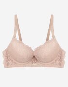 love magnolia Sutien Roz Tip Push-Up Decorat cu dantelă curele și aplicație Ezinzee
