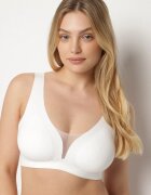 love magnolia Sutien sport alb cu plasă și decor corset Saliatessa