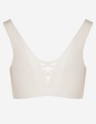 love magnolia Sutien sport alb cu plasă și decor corset Saliatessa