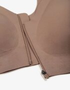 love magnolia Sutien Sport Bej închis cu Fermoar în față Eziline